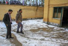 گزارش تصویری |  بارش تگرگ بهاری  و آب گرفتگی معابر دانشگاه 